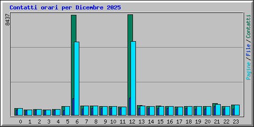 Contatti orari per Dicembre 2025